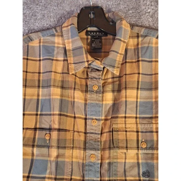 Lauren Ralph Lauren Plaid Button Down Shirt Men's Long Sleeve Casual Outdoor - Picture 2 of 12